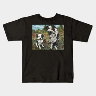 Puppy Poppy Antics Discovered When Training Gone Astray Kids T-Shirt